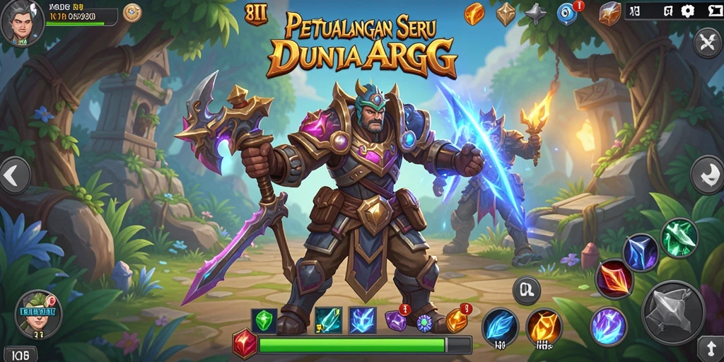 Screenshot gameplay ARPG menunjukkan pertarungan epik di 8II.