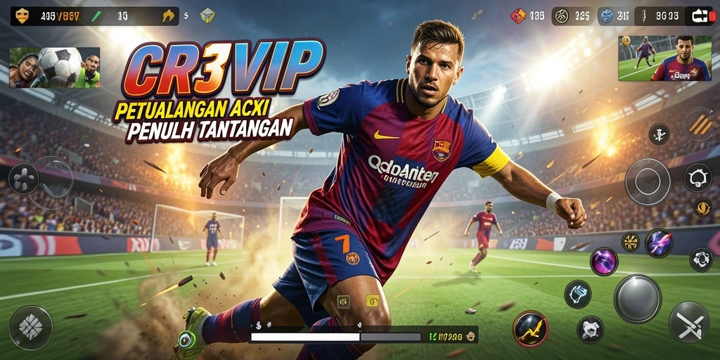 Tampilan gameplay CR7VIP yang penuh aksi dan grafis menarik.