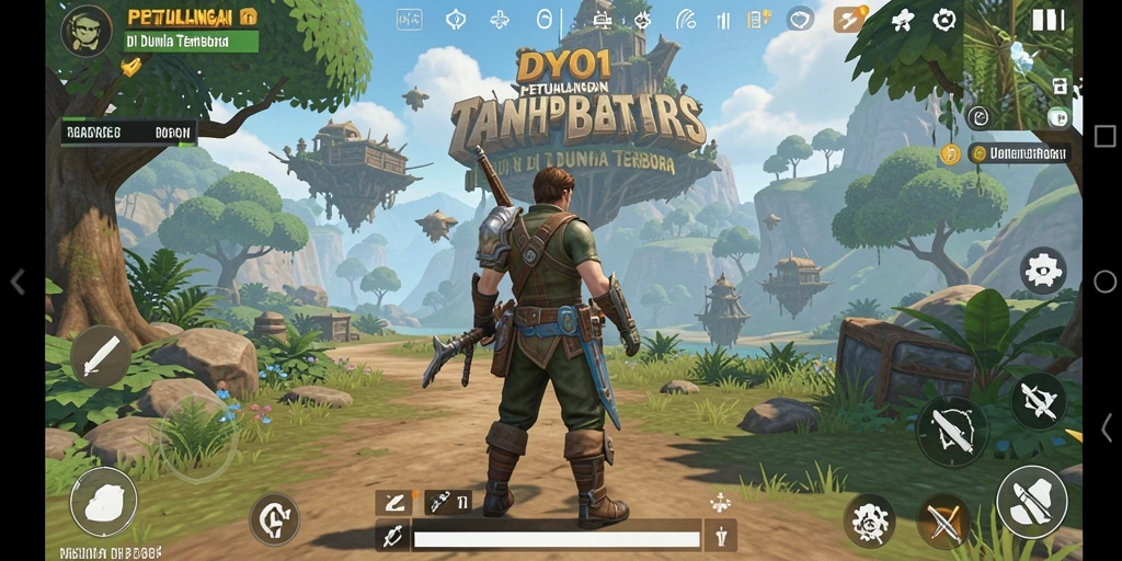 Tampilan gameplay DY01 dalam dunia terbuka yang luas.