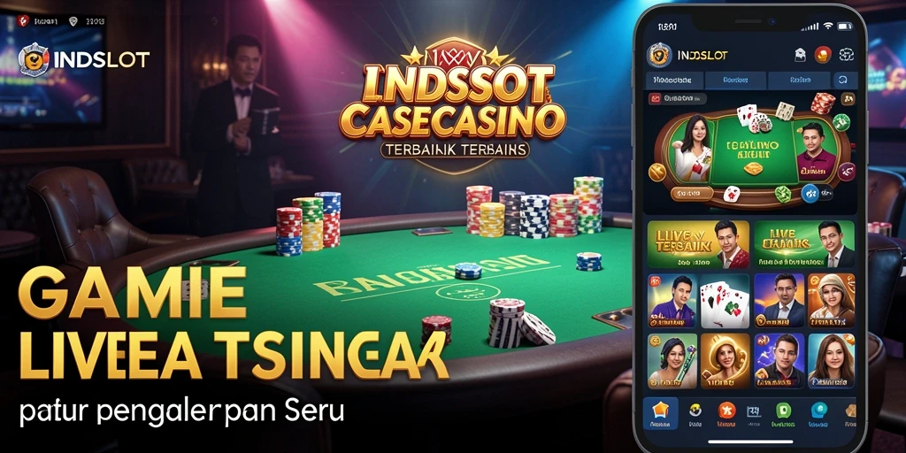 Tampilan gameplay seru dengan dealer langsung di INDSLOT.