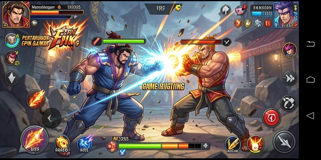 Gameplay seru dan dinamis dalam ME355 saat bertarung.