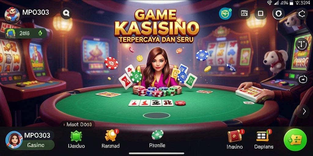 Screenshot MPO303 menampilkan gameplay kasino yang mendebarkan dan interaktif.