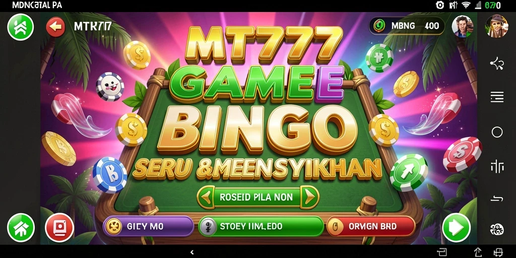 Tampilan bermain Bingo yang menarik dan interaktif di MT777.