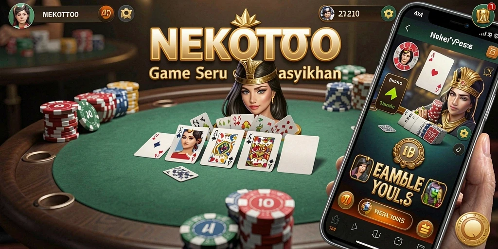 Screenshot gameplay <strong>NEKOTOTO</strong> yang menunjukkan aksi Poker seru.