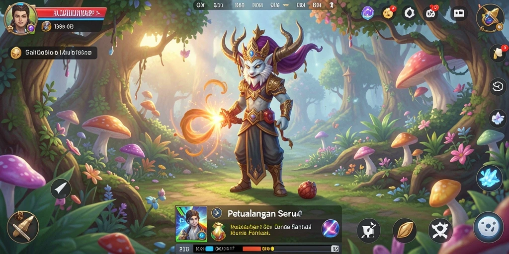 Screenshot gameplay RAJABUAYA89 yang menampilkan aksi petualangan yang mendebarkan.